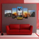 Ver imagem 2 de Quadro Decorativo Battlegrounds Games Jogos Quartos Salas Interiores Mosaico 5 Peças Com Moldura