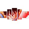 Quadro Decorativo Dragon Ball Desenho Anime Quartos Salas Interiores Mosaico 5 Peças Com Moldura - 2