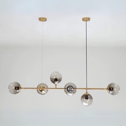Lustre Pendente Orion Dourado Moderno com 3 Cores de Luz Bivolt - 4