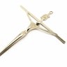 Crucifixo de Metal Dourado Parede Grande 28 cm - 3