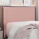 Ver imagem 5 de Cabeceira Decorativa Casal 1,40m Trento Veludo Rosa - Gran Belo