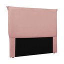 Ver imagem 2 de Cabeceira Decorativa Casal 1,40m Trento Veludo Rosa - Gran Belo