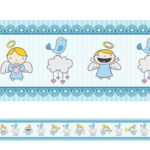 Faixa Infantil Bebê Anjinho Menino- Kit 2 unidades