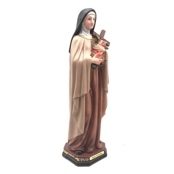 Imagem de Santa Terezinha Flores do Carmelo Resina 30 cm - 3