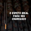 Ver imagem 5 de Espeto Duplo Churrasco Kit 5 Simples 83cm Aço Forte Carne