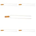 Ver imagem 1 de Espeto Duplo Churrasco Kit 5 Simples 83cm Aço Forte Carne