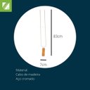 Ver imagem 4 de Espeto Duplo Churrasco Kit 5 Simples 83cm Aço Forte Carne