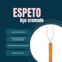 Ver imagem 3 de Espeto Duplo Churrasco Kit 5 Simples 83cm Aço Forte Carne