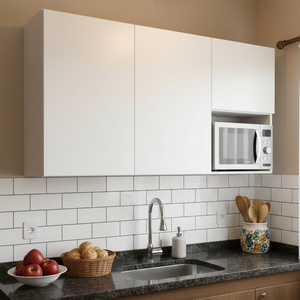 Armário Aéreo de Cozinha 2 Portas 120cm Branco Mdf Rafaro