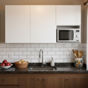 Ver imagem 2 de Armário Aéreo de Cozinha 2 Portas 120cm Branco Mdf Rafaro