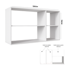 Ver imagem 6 de Armário Aéreo de Cozinha 2 Portas 120cm Branco Mdf Rafaro