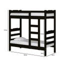 Ver imagem 2 de Beliche Quarto Solteiro Recife Cor Preto