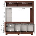 Ver imagem 5 de Estante Home Tv 50 Pol 2 Portas 161 Cm Valenca Nogueira Real Off White Colibri