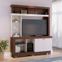 Ver imagem 2 de Estante Home Tv 50 Pol 2 Portas 161 Cm Valenca Nogueira Real Off White Colibri