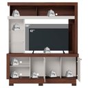 Ver imagem 4 de Estante Home Tv 50 Pol 2 Portas 161 Cm Valenca Nogueira Real Off White Colibri