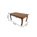 Ver imagem 3 de Mesa de Centro Polo 80x40 Madeira Maciça Design Moderno Móvel Decorativo para Ambiente Castanho