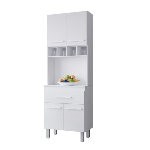 Paneleiro Alto Espaçoso com Adega e Nicho para Forno/micro-ondas Vt