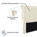 Ver imagem 3 de Cabeceira Queen 1,60m Veneza Linho Rústico - Pallazio - Pérola