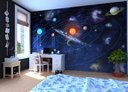 Ver imagem 1 de Papel de Parede Sistema Solar Galáxias ( Adesivo Fosco )