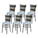 Ver imagem 1 de 6 Cadeiras para Cozinha Preta Hawai Cappuccino Premium Assento Floral:floral Gelo