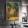 Quadro Decorativo Pablo Picasso Paisagem Cubista:120x80 cm/PRETA - 7