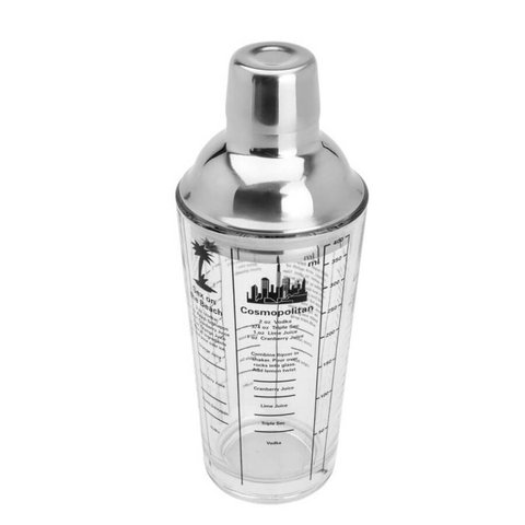 Coqueteleira de Vidro C/Tampa Aço Inox Coimbra 420ml Lyor