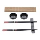 Ver imagem 3 de Kit 8 Peças para Sushi Lyor Esteira Molheira Suporte e Hashi Shoyo Yokohama Cerâmica Bambu