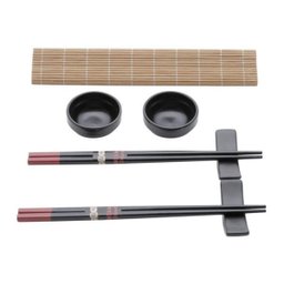 Kit 8 Peças para Sushi Lyor Esteira Molheira Suporte e Hashi Shoyo Yokohama Cerâmica Bambu - 3 Kit 8 Peças para Sushi Lyor Esteira Molheira Suporte e Hashi Shoyo Yokohama Cerâmica Bambu - 3