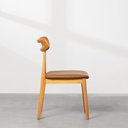 Ver imagem 5 de Conjunto Mesa Jantar Square Laminada Tripé Redonda Natural - 88cm + 2 Cadeiras Dalí Encosto Palha La