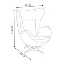 Ver imagem 3 de Poltrona Decorativa Egg Chair Nº 44 Hamilton Preta - Gran Belo