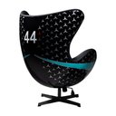 Ver imagem 5 de Poltrona Decorativa Egg Chair Nº 44 Hamilton Preta - Gran Belo