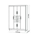 Ver imagem 4 de Guarda-Roupa Casal Taurus 6 Portas 3 Gavetas Vila Rica