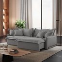 Ver imagem 1 de Sofá Cama Retrátil e Reclinável Leona 270 Cm Braço 15 Cm Meu Sofá Online