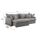 Ver imagem 2 de Sofá Cama Retrátil e Reclinável Leona 270 Cm Braço 15 Cm Meu Sofá Online