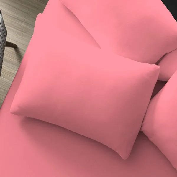 Lençol Avulso Portallar King Malha Liso Linha Casa Rosa Flamingo - 2