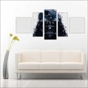 Ver imagem 4 de Quadro Decorativo Star Wars Filmes Cinema Salas Interiores Mosaico 5 Peças Com Moldura