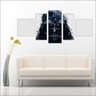 Quadro Decorativo Star Wars Filmes Cinema Salas Interiores Mosaico 5 Peças Com Moldura - 4