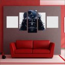 Ver imagem 5 de Quadro Decorativo Star Wars Filmes Cinema Salas Interiores Mosaico 5 Peças Com Moldura