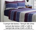Ver imagem 2 de Jogo Lençol Estampado Microfibra Cama Queen Logan