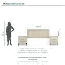 Ver imagem 3 de Kit Cabeceira Arco com Duas Mesas Bend Principal Incolar Luna Metal Preto