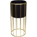 Ver imagem 3 de Kit 2 Cachepô Vaso Decorativo Planta Home&Co Metal Preto