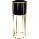 Ver imagem 2 de Kit 2 Cachepô Vaso Decorativo Planta Home&Co Metal Preto