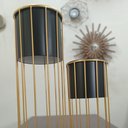 Ver imagem 7 de Kit 2 Cachepô Vaso Decorativo Planta Home&Co Metal Preto