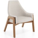 Ver imagem 1 de Poltrona Decorativa para Sala de Estar Sakura L02 Linho Cru - Lyam Decor