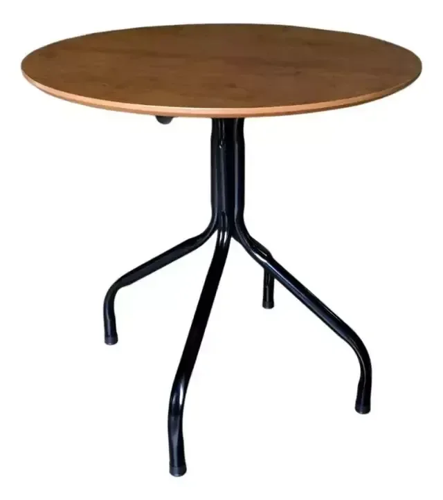 Jogo de Moema 80x80 Imbuia com 4 Cadeiras Rattan Preta - 5