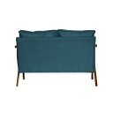 Ver imagem 4 de Kit 1 Poltrona Marilia + Namoradeira Marilia Recepção - Suede Azul Royal