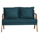 Ver imagem 2 de Kit 1 Poltrona Marilia + Namoradeira Marilia Recepção - Suede Azul Royal
