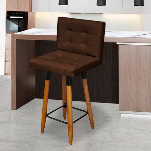 Banqueta Grace Para Cozinha Gourmet Ou Balcão Área Gourmet Pés Palito Corino