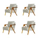 Ver imagem 1 de Kit 4 Poltronas Cadeira Marilia Recepção - Corino Bege
