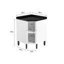 Ver imagem 3 de Gabinete de Cozinha Modulado Balcão Canto Oblíquo Evidence 7115 1 Porta c/ Tampo Branco -